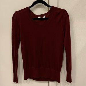 Everlane luxe sweater in burgundy